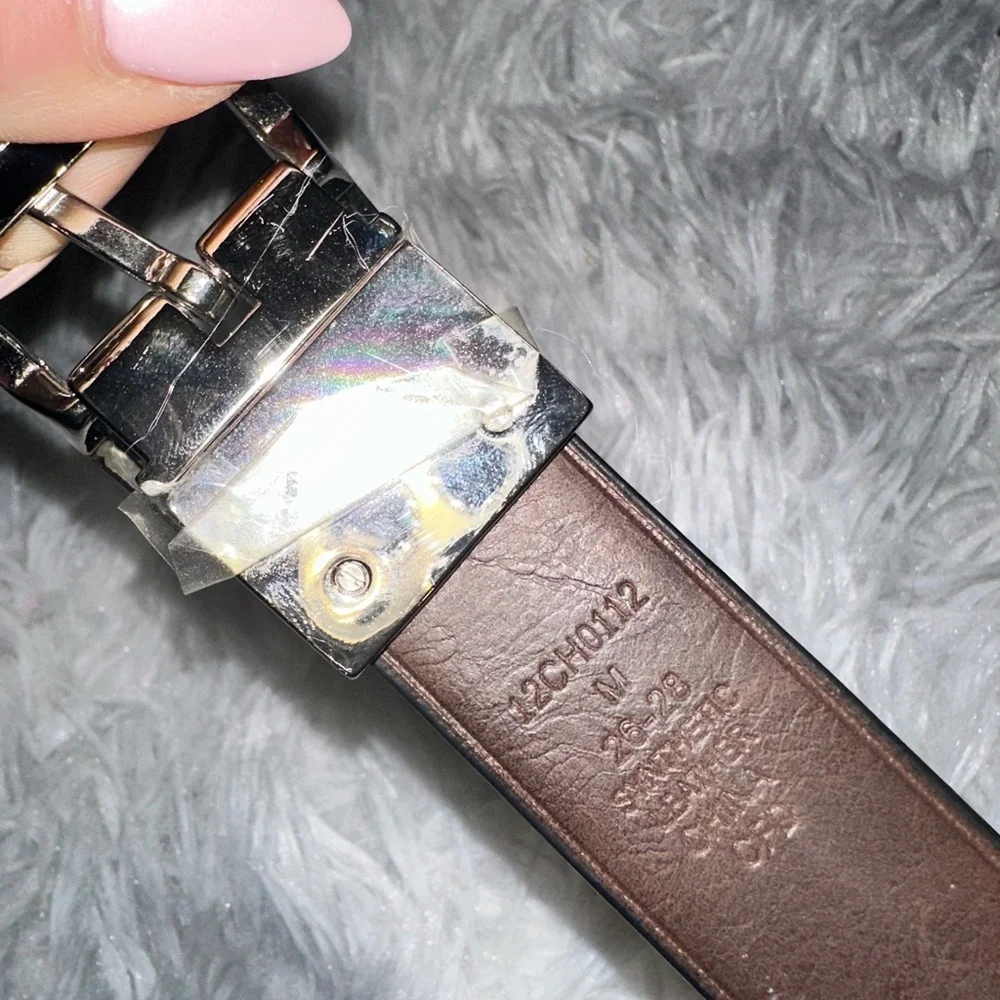 Chaps Kids Black and Brown Reversible Belt - Medium